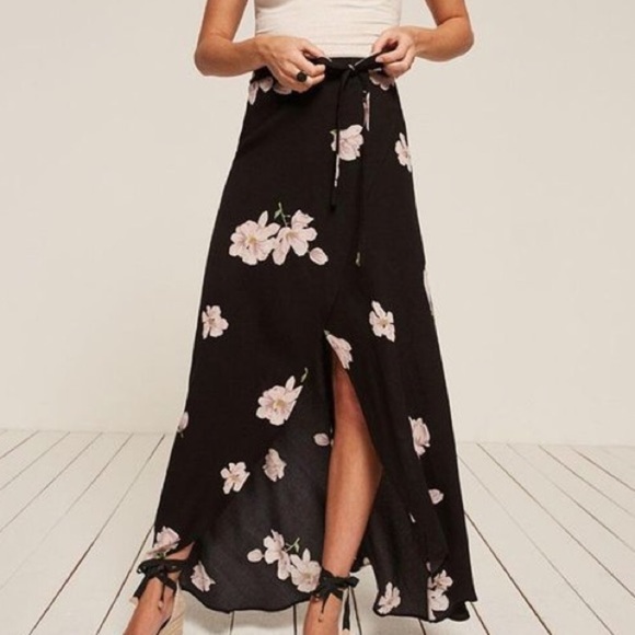 reformation maxi skirt